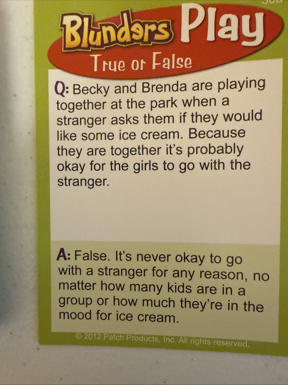 Blunders Board Game, Patch Products – Learning Manners Game-For Ages 5+ COMPLETE