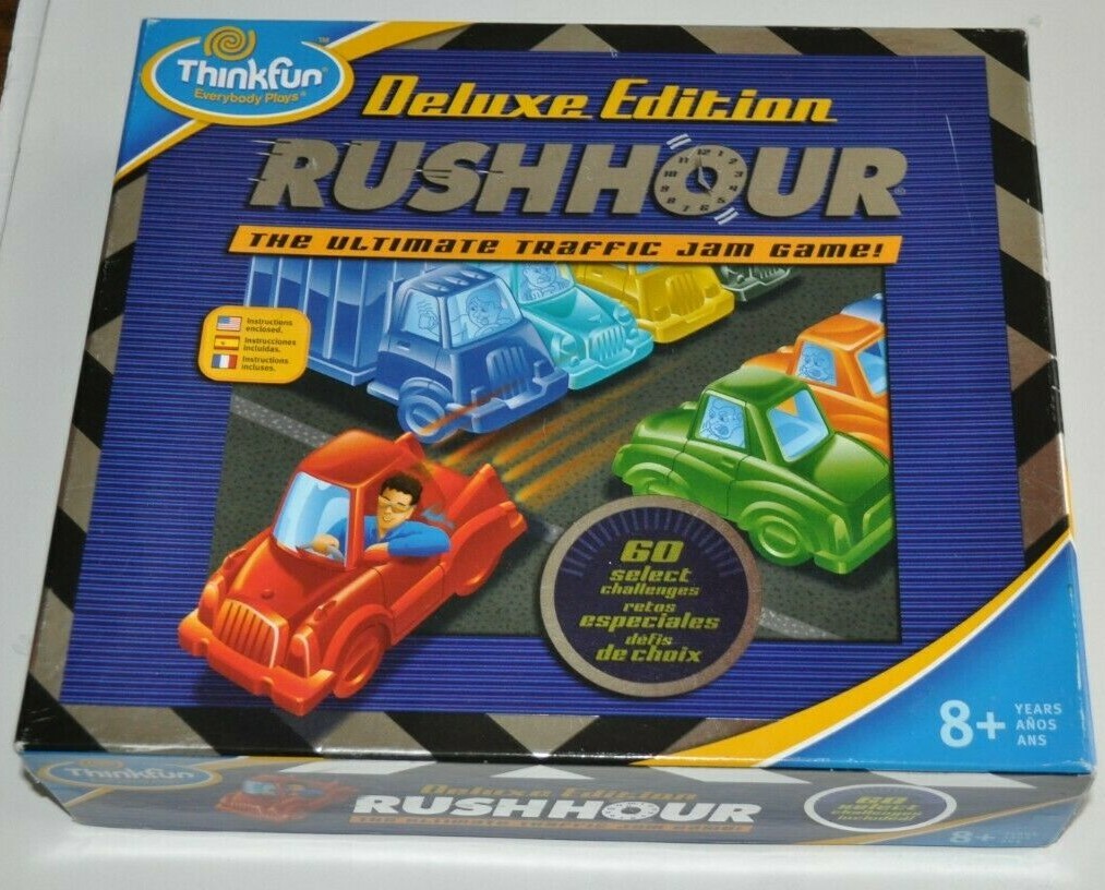 Deluxe Edition RUSH HOUR Thinkfun BOARD GAME 2006 (miss 1 card)