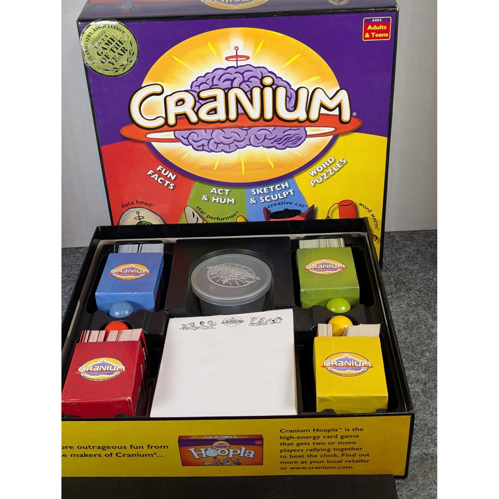 Cranium Board Game 1998 Edition Party Game Word Puzzles Trivia Creative Cat