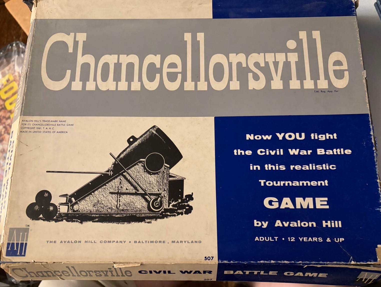Vintage Game Chancellorsville America’s Civil War Battle Game Avalon Hill 1961