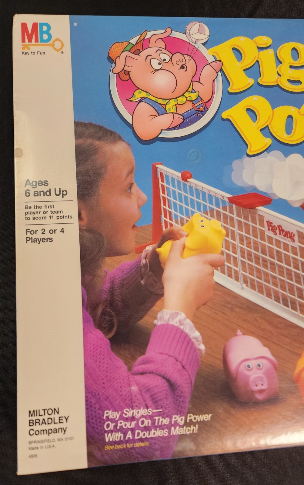 Vintage 1986 Milton Bradley PIG PONG Tabletop Game NEW IN BOX SEALED