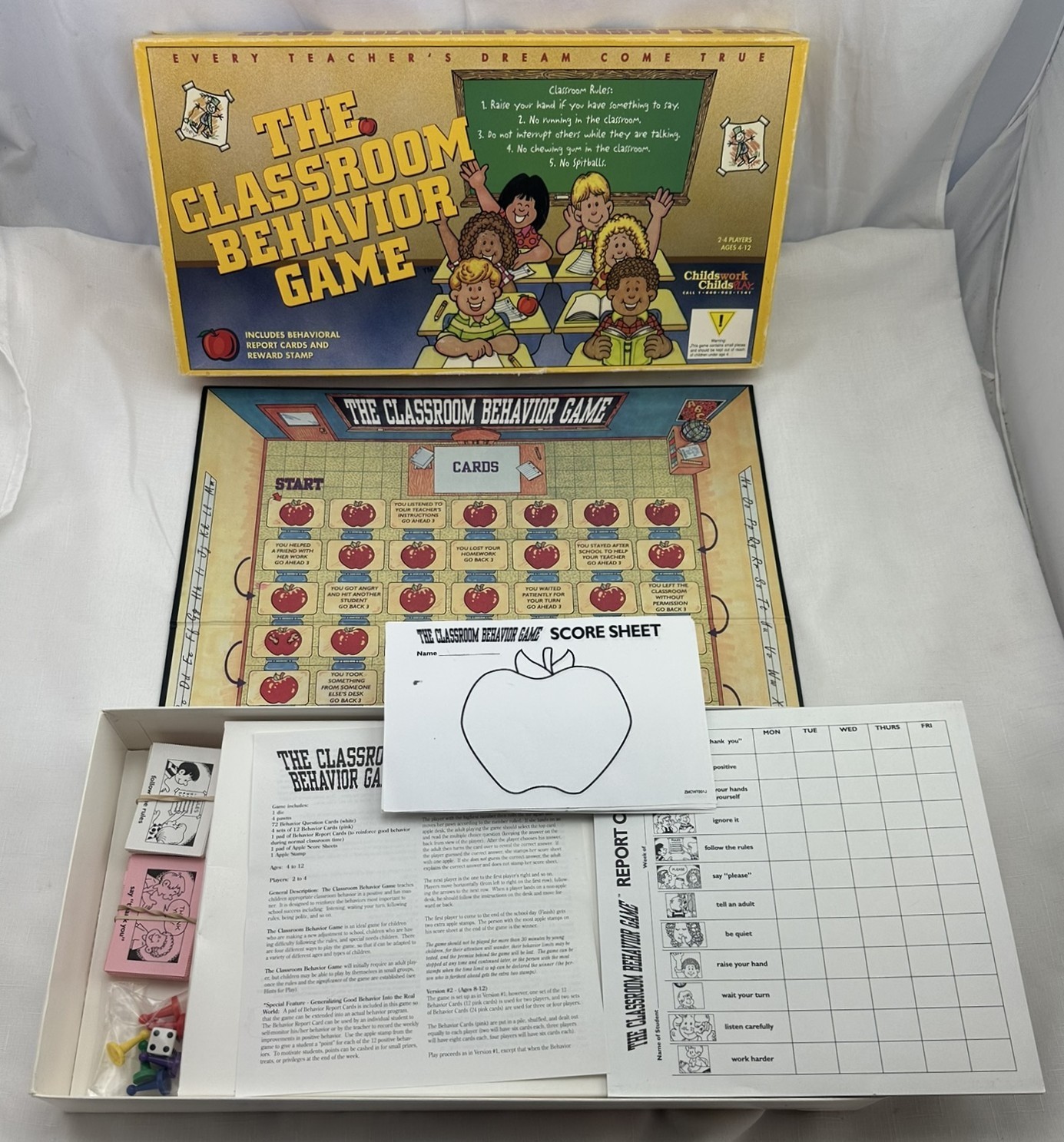 1993 The Classroom Behavior Game Educational Board Game Complete Great Condition
