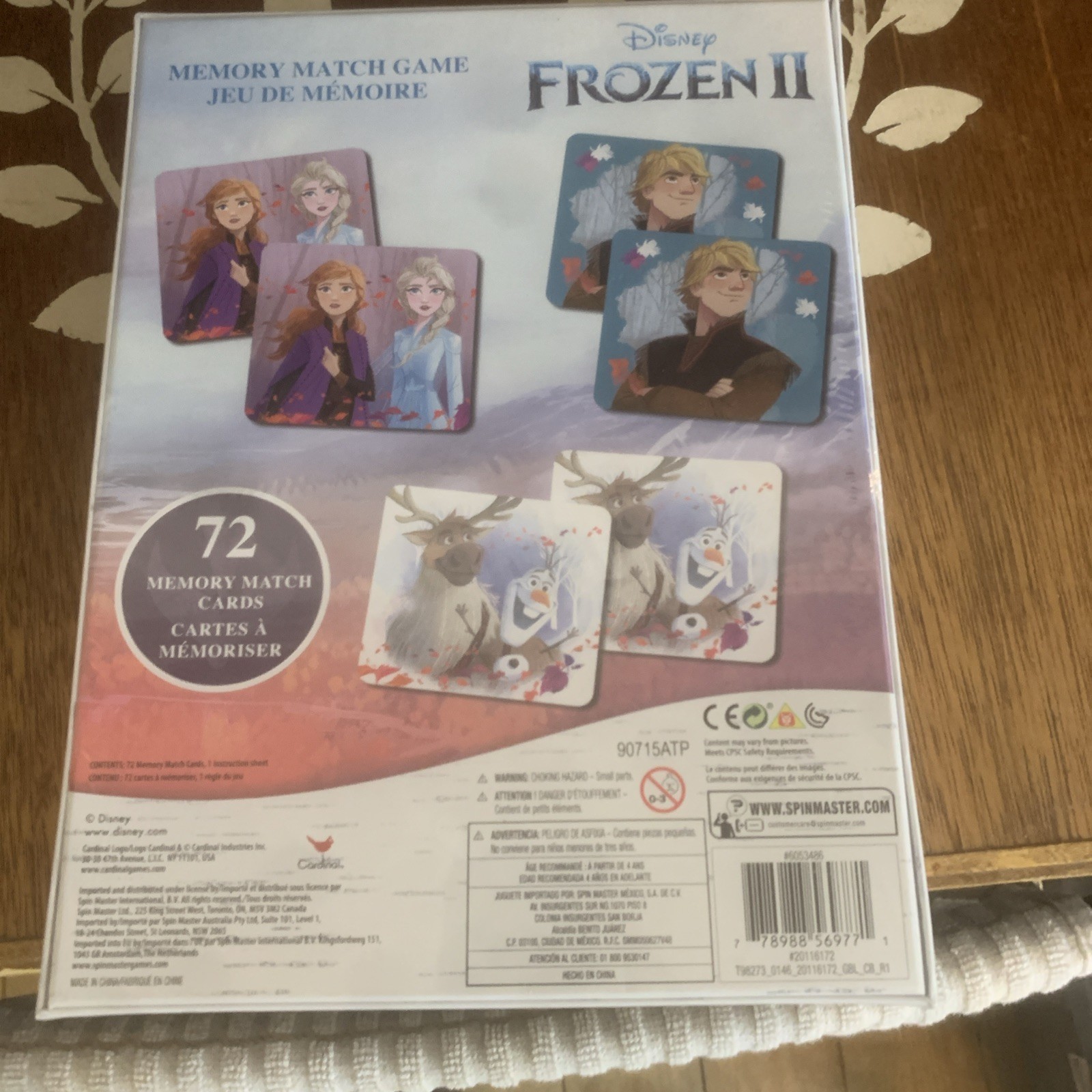 DISNEY FROZEN II Memory Match Game 72 Cards Kids ELSA ANNA OLAF Educational NEW