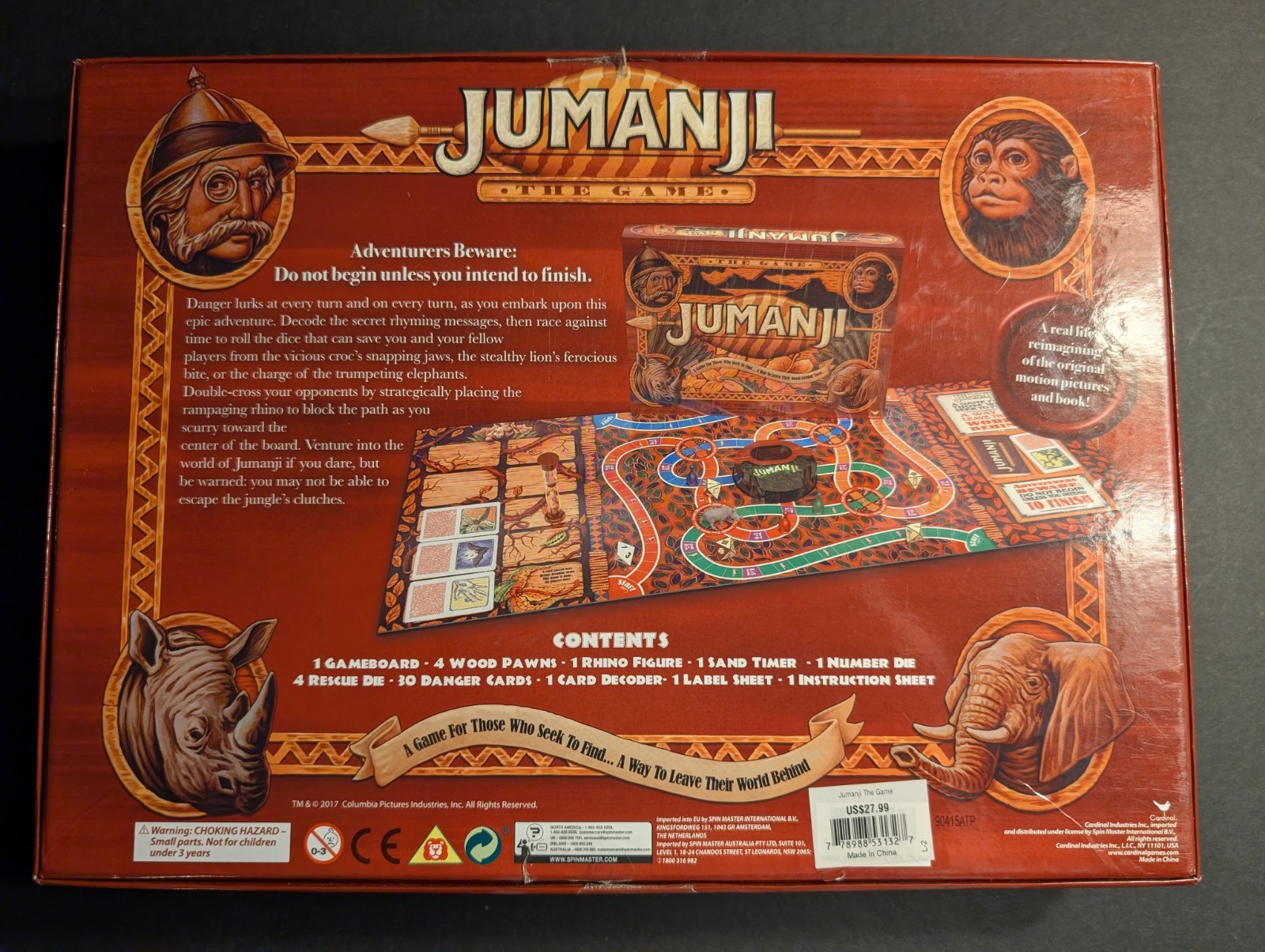 ​🎲 Jumanji: The Game (Cardinal 2017 Edition) – Complete & Ready for Adventure!