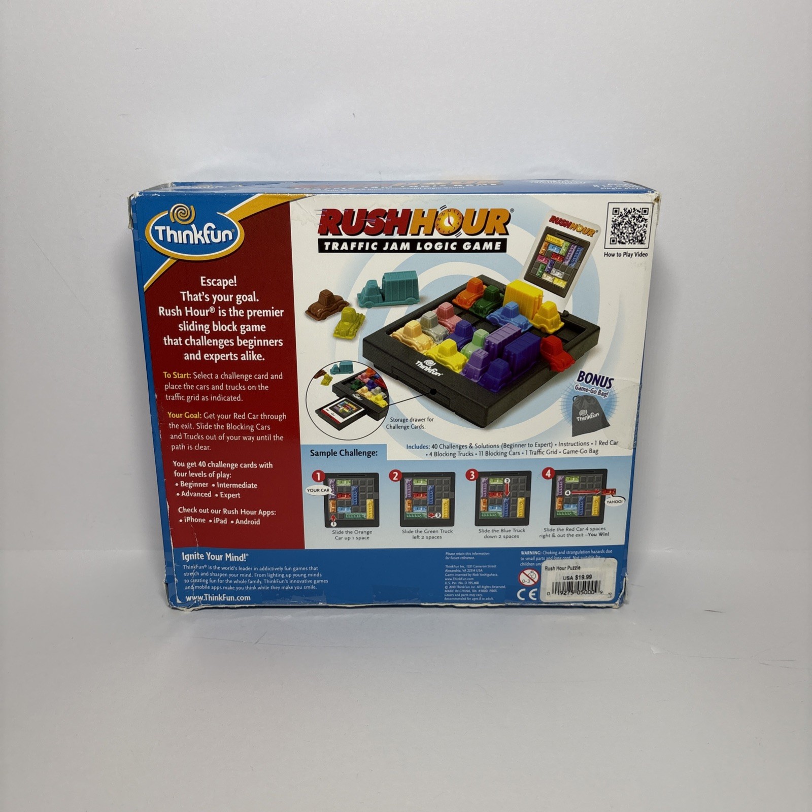 Rush Hour Traffic Jam Logic Game by Thinkfun 2010 Great Puzzle Game BRAND NEW!