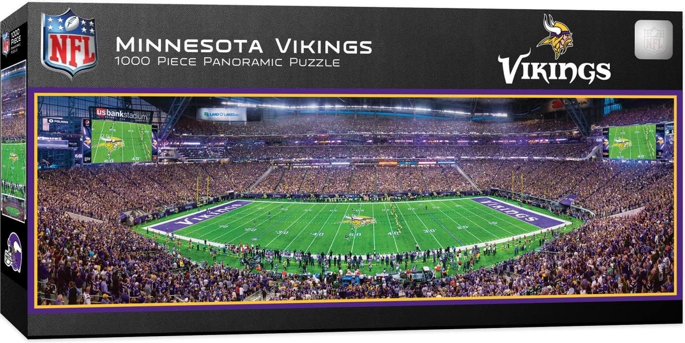 1000 Piece Sports Jigsaw Puzzle NFL Minnesota Vikings Center Panoramic 13″x39″