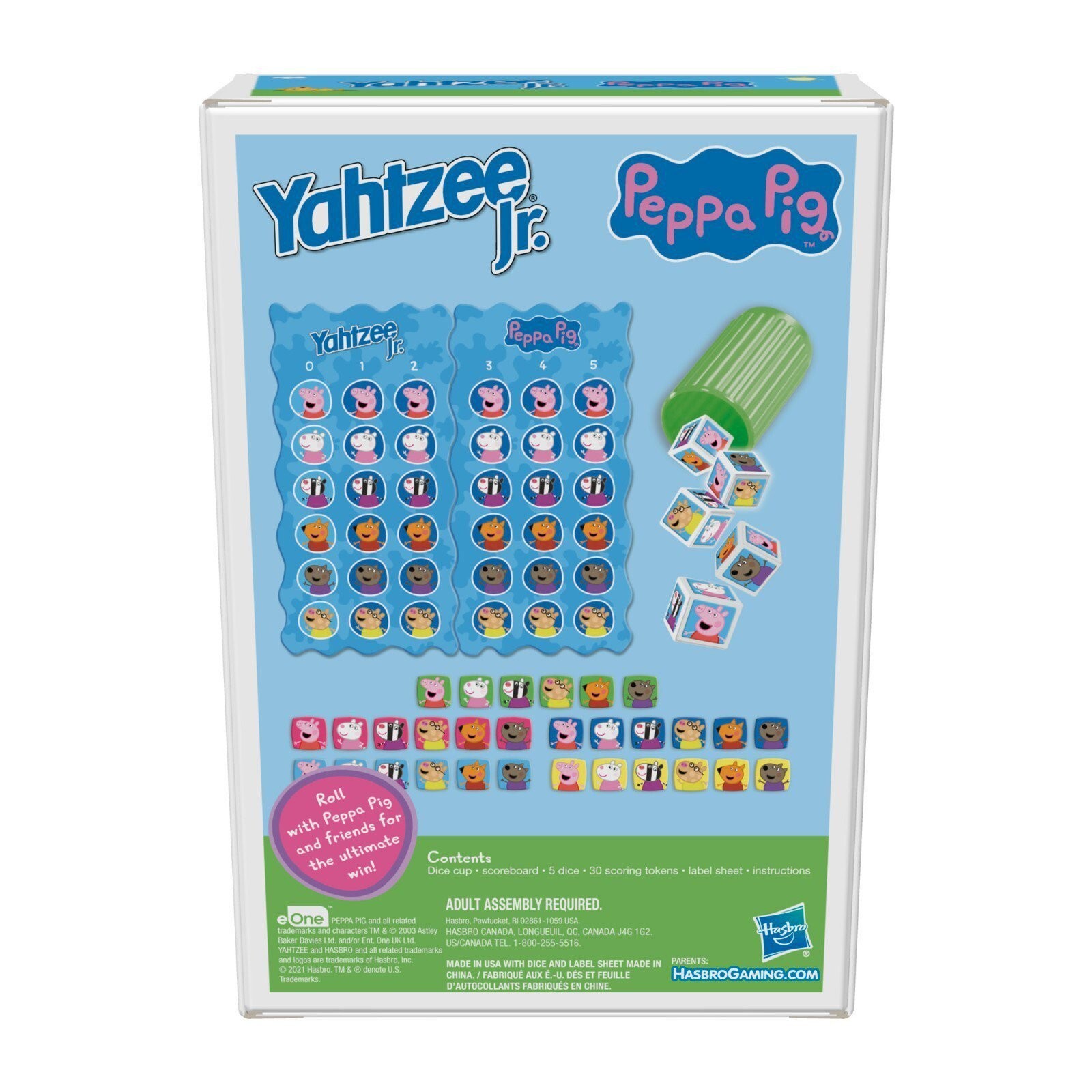 Yahtzee Jr.: Peppa Pig Edition Board Game, Counting and Matching Game