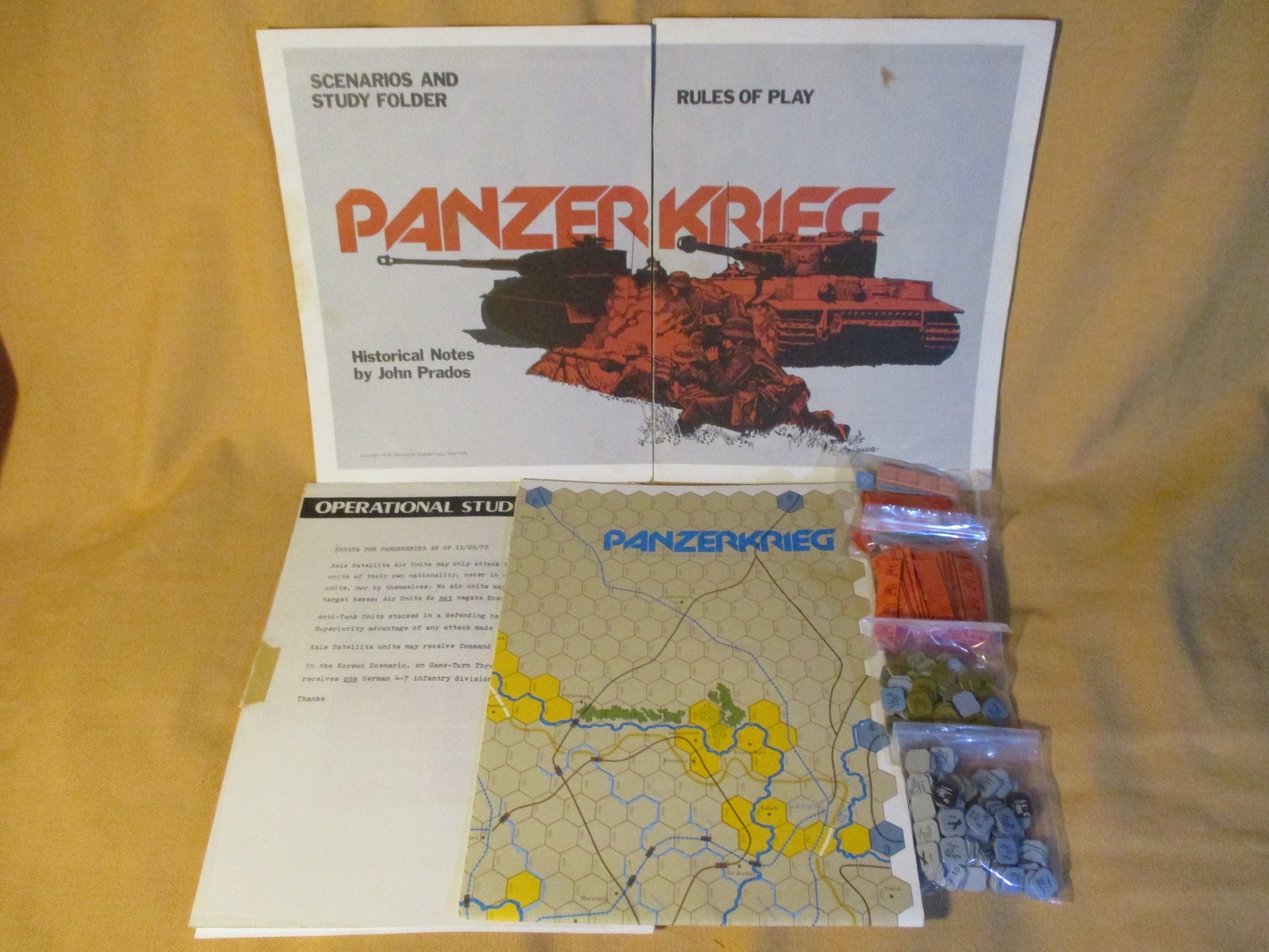 OSG PanzerKrieg Game / Complete / Punched / Partially Clipped