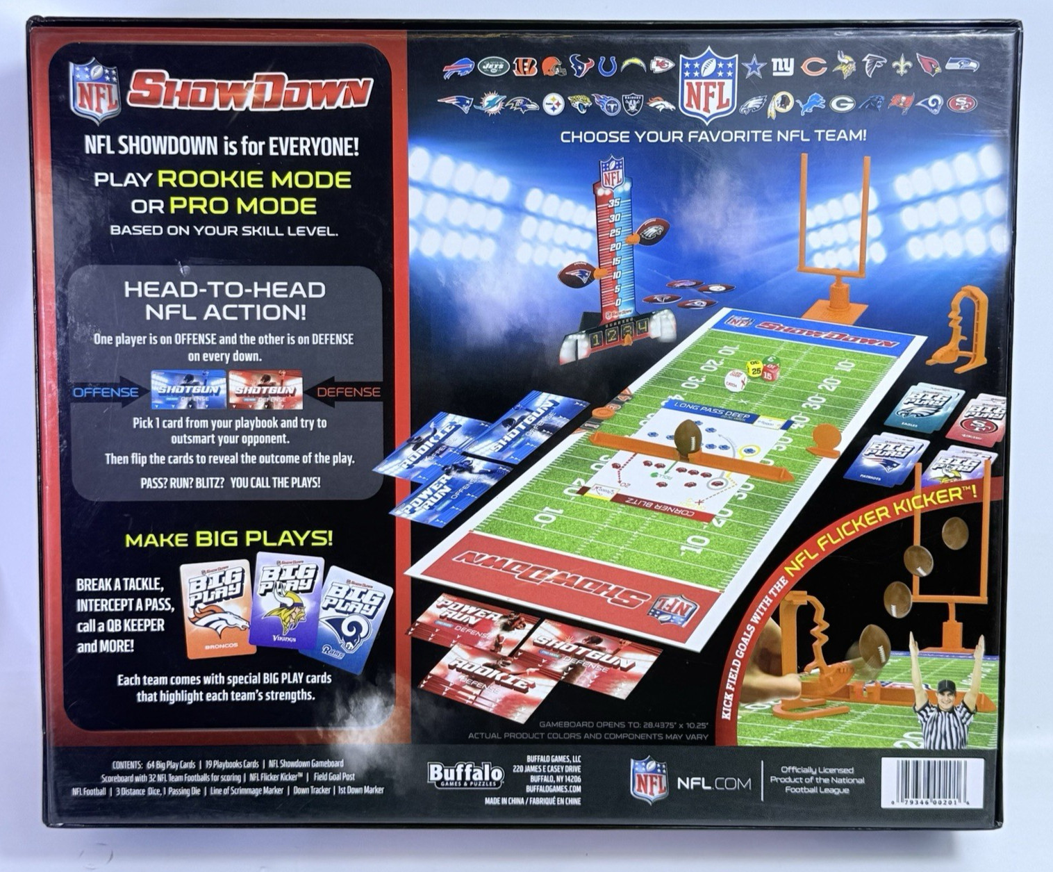 NFL Showdown Board Game Buffalo Games Official Licensed 100% Complete 2018