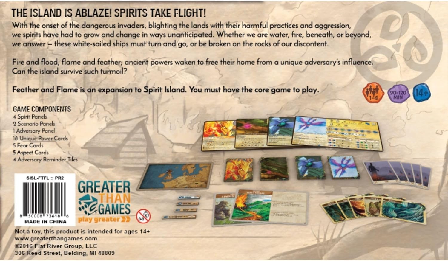 Spirit Island: Feather & Flame – Foil Panels | Cooperative Strategy Board Gam…
