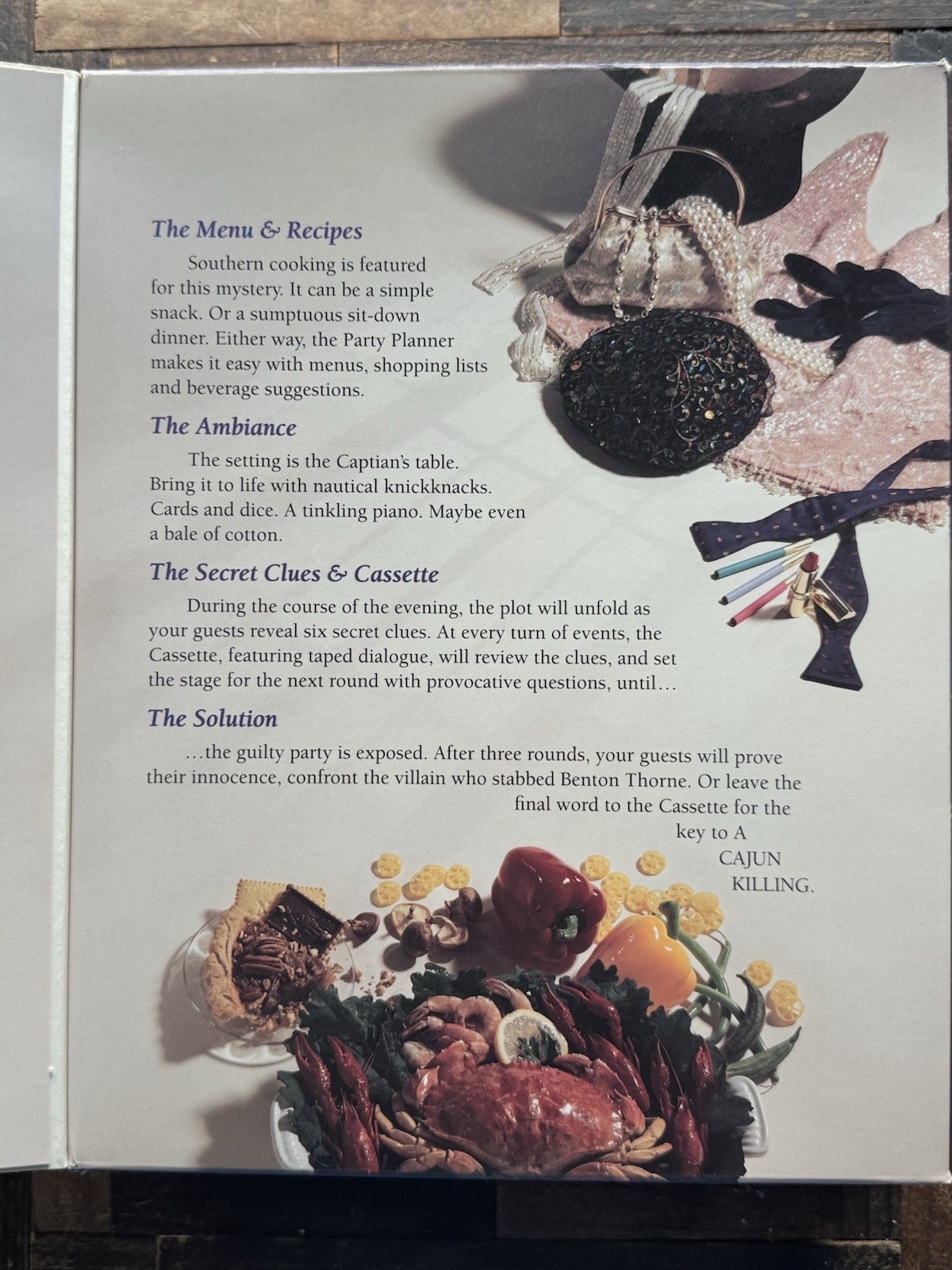 Bepuzzled Murder à la Carte Cajun Killing Dinner Party Game Complete 1994