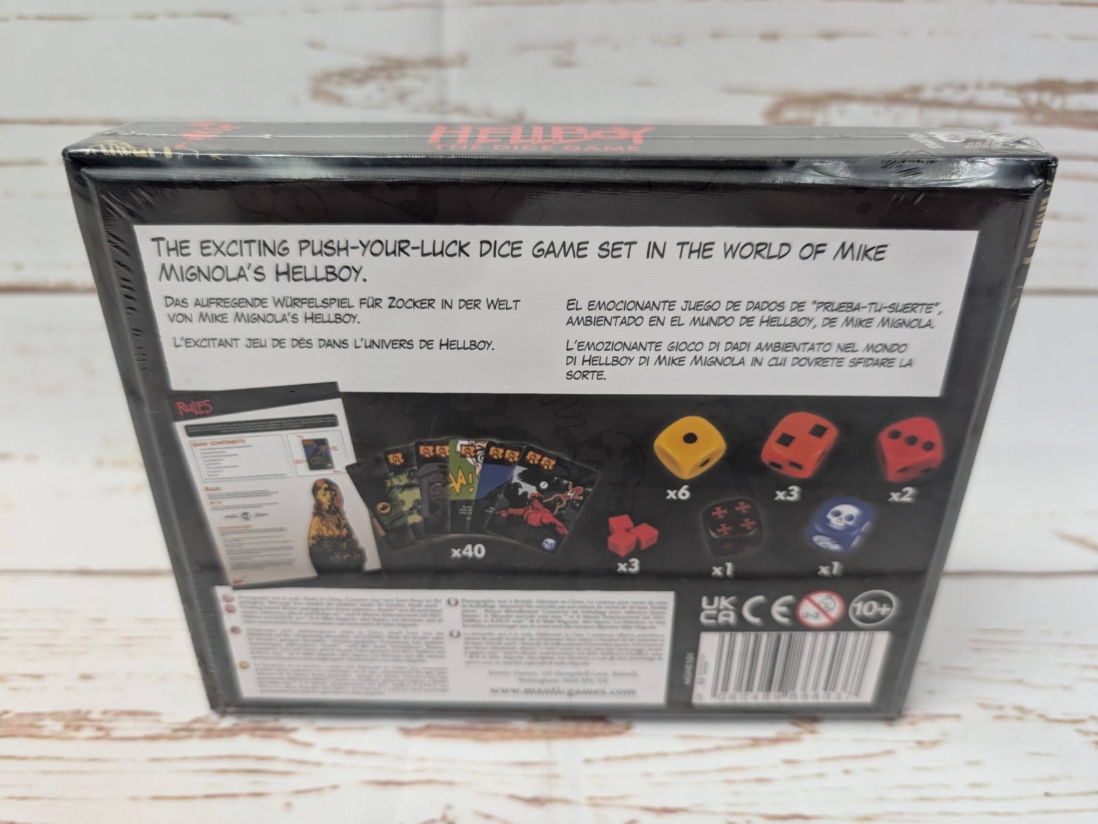Hellboy The Dice Game NIS Mantic Games Board Dice Game Dark Horse Comics