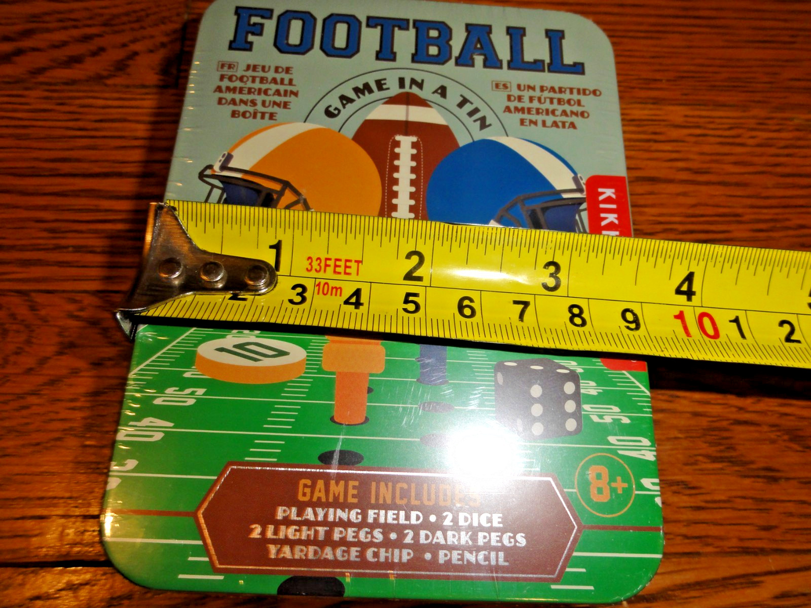 KIKKERLAND FOOTBALL Tin Travel Size Game Dice Peg Portable Still Sealed 2 Player