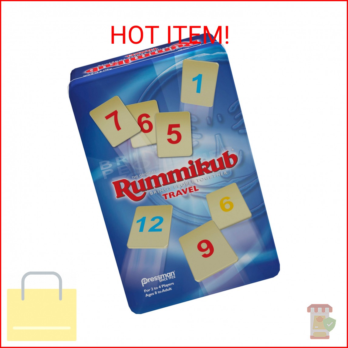 Pressman Rummikub in Travel Tin – The Original Rummy Tile Game, Blue (B07GLGBW9X