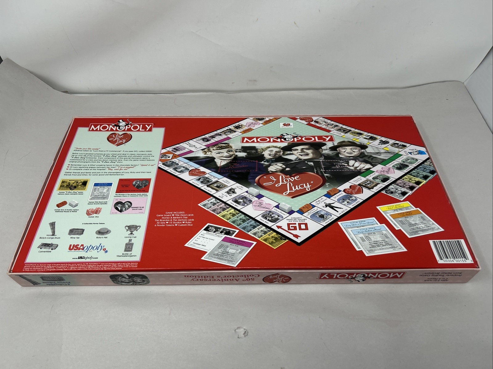 Hasbro Monopoly I Love Lucy 50th Anniversary Board Game 2001 Edition Complete