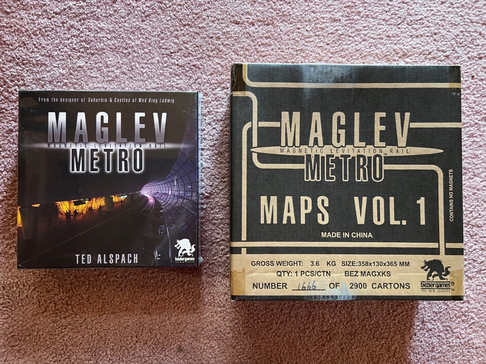 Maglev Metro + Maps Vol. 1 Kickstarter by Bezier Games 2021 sealed original pack