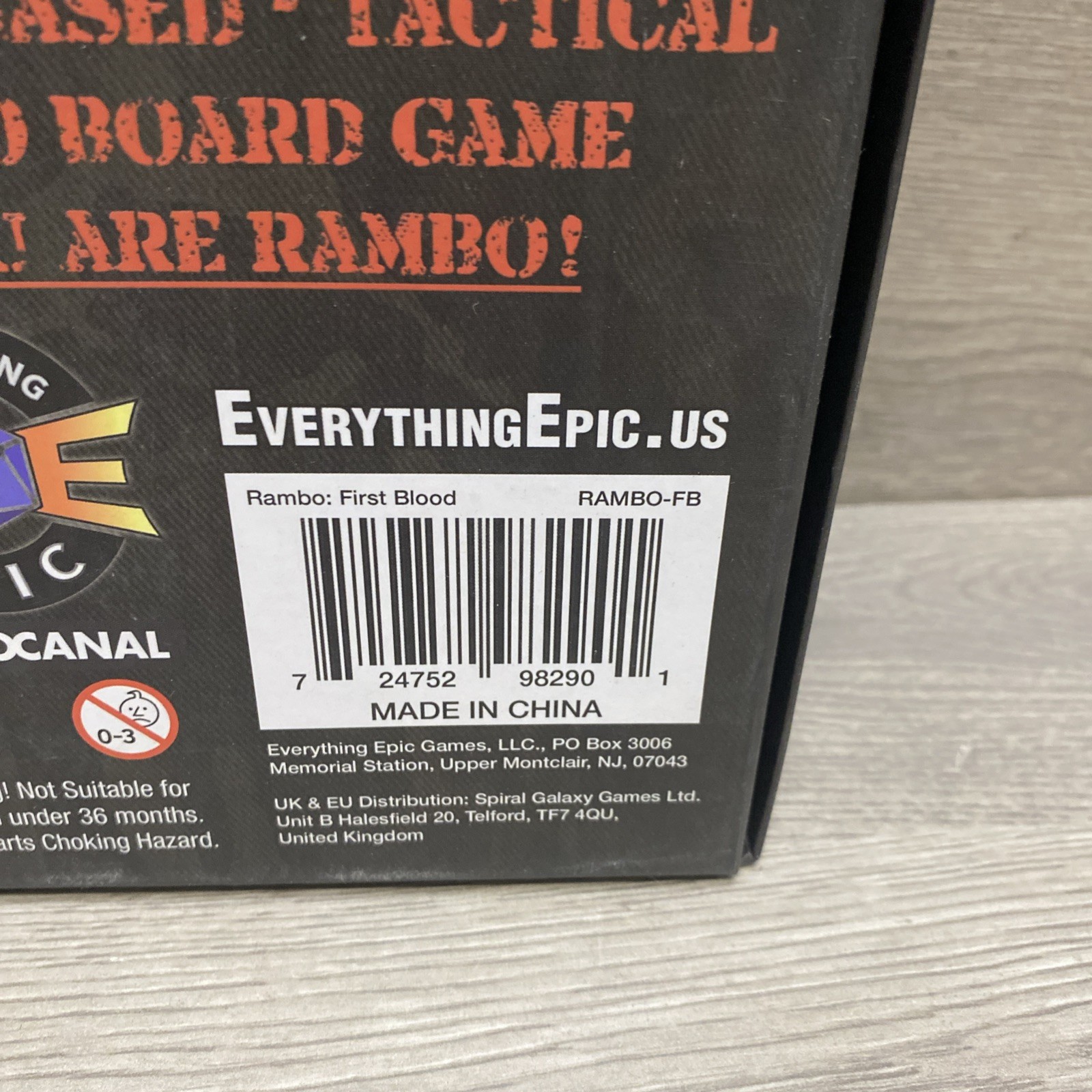 Everything Epic Board Game Rambo – The Board Game – First Blood Box EX/NM