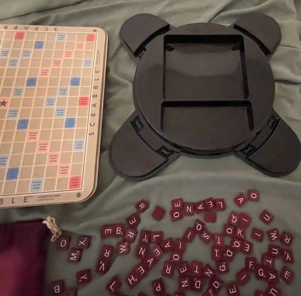 Milton Bradley 4034 Scrabble Deluxe Edition Board Game 1989 Complete Used Clean