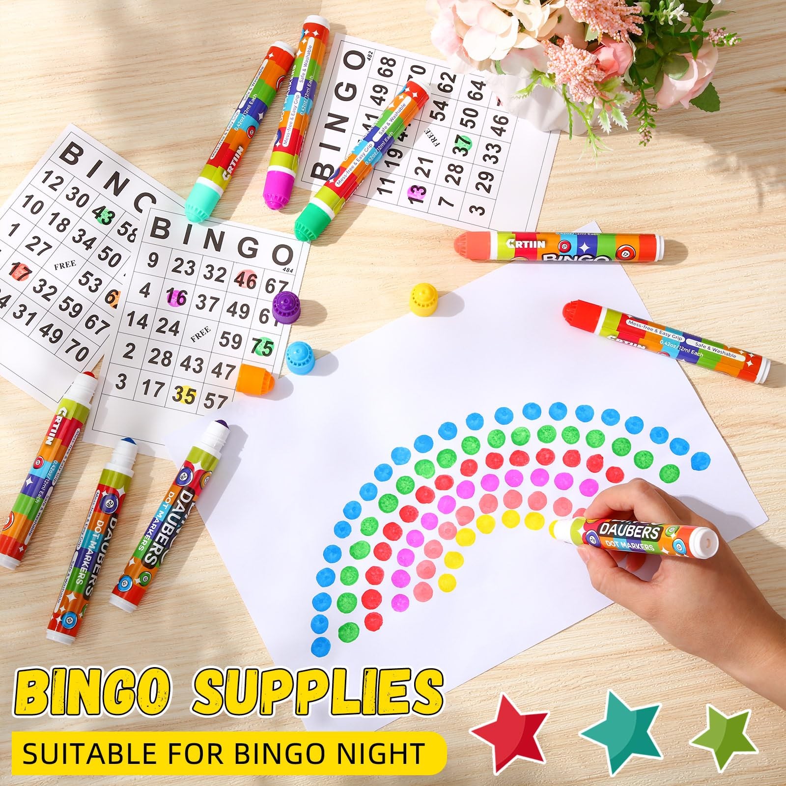 1 Count (Pack of 12), yellow, orange, purple, dark red, green, sky blue,…