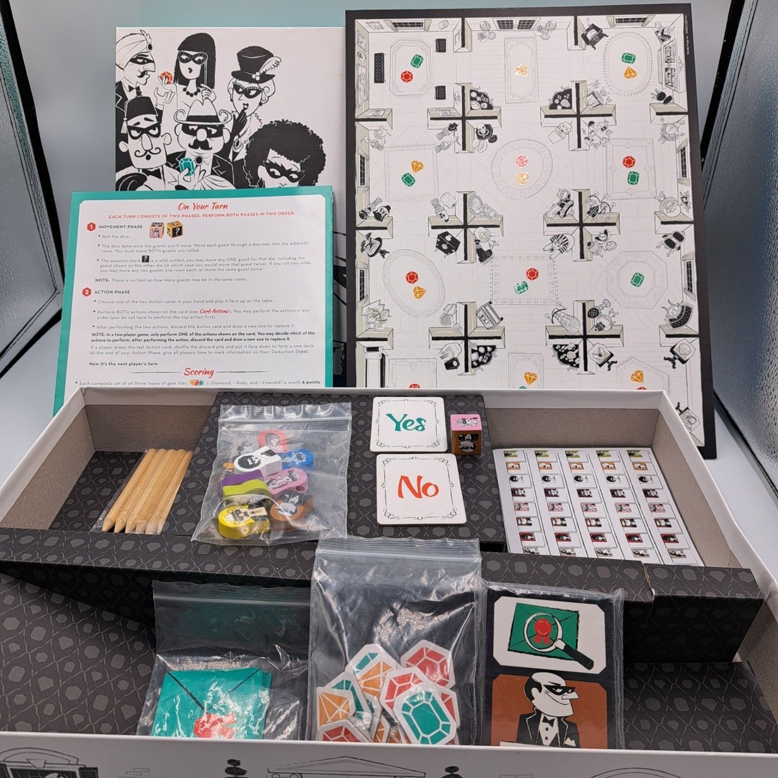 Wonder Forge SUSPICION Board Game A Game of Secret Identity & Deduction Complete