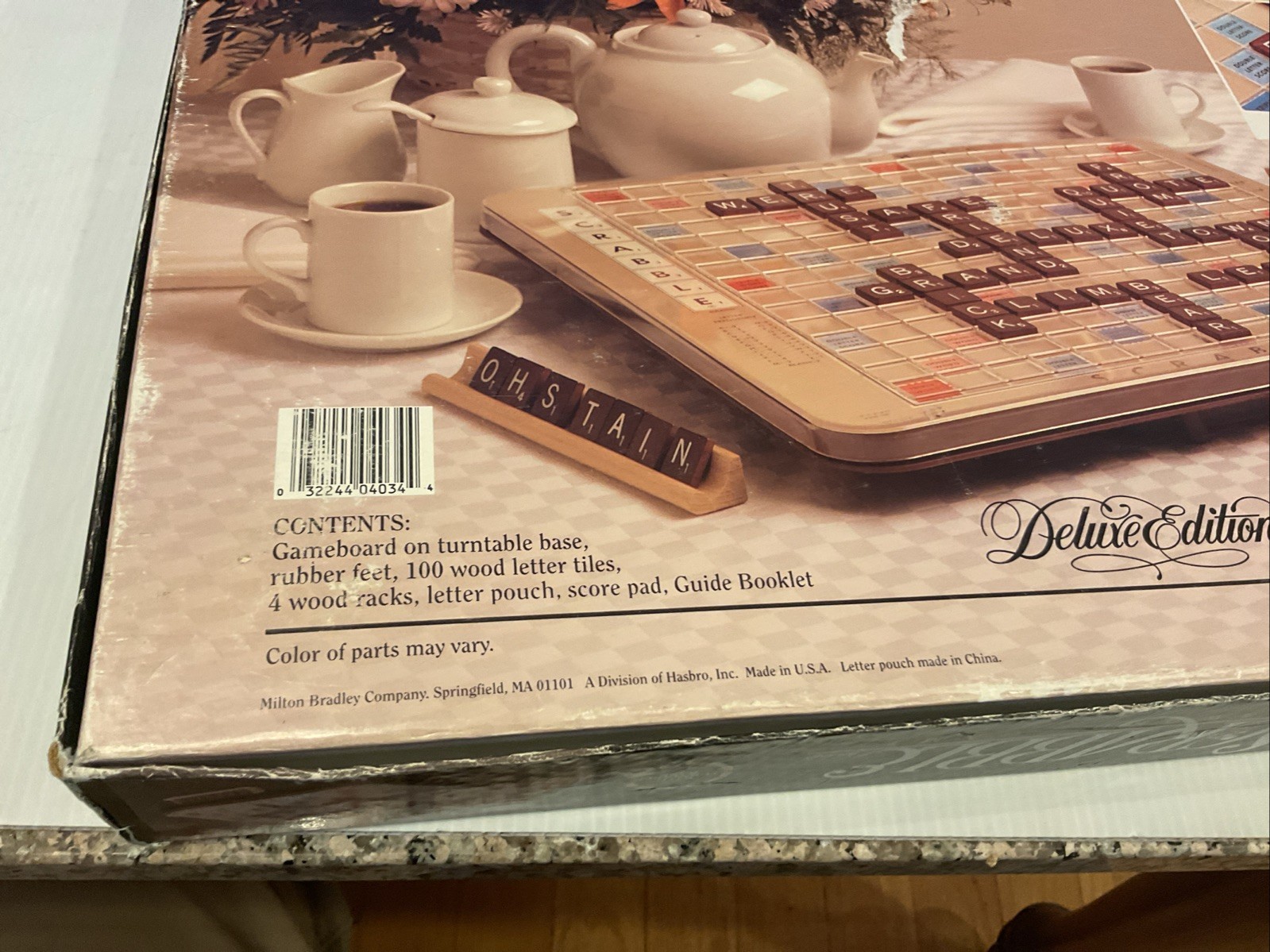 Milton Bradley 1989 #4034 Scrabble Deluxe Edition Board Game Complete Turntable