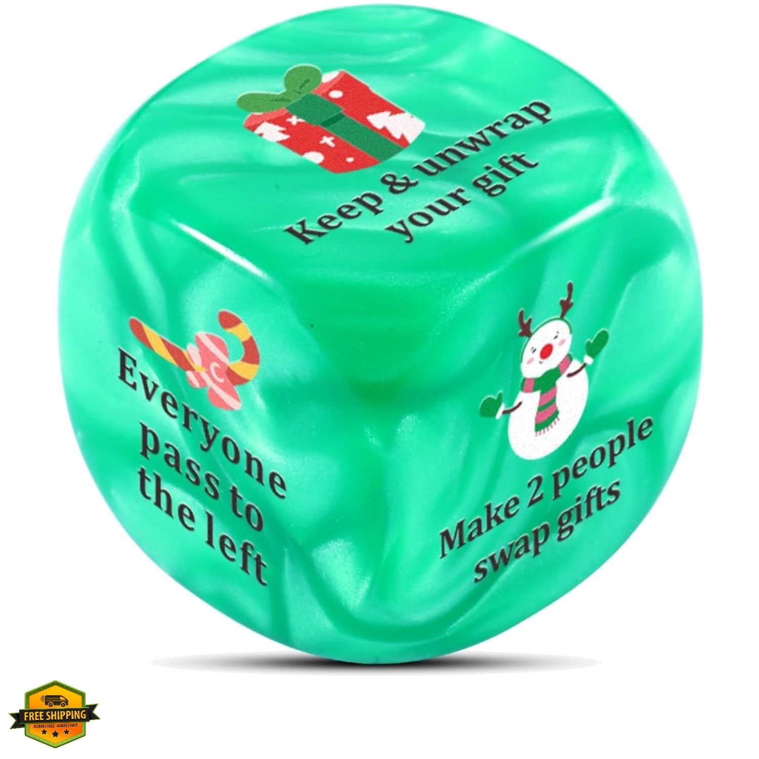 Santa Swap Gift Exchange Dice Christmas Party Games Gift for Families Exchang…