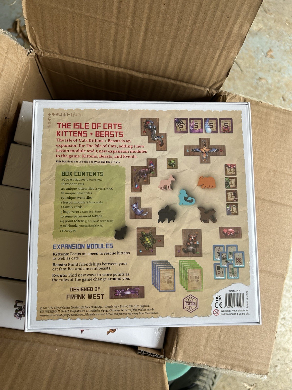 Case Of Six (6) The Isle of Cats Expansion- Kittens And Beasts New / Sealed.