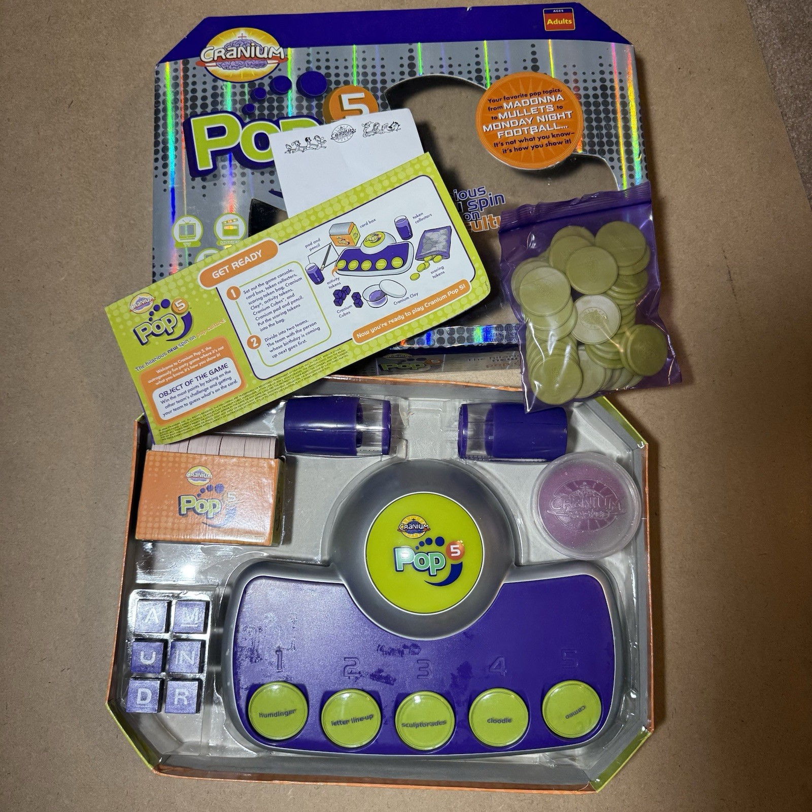Cranium Pop 5 Adult Pop Culture Trivia Console Board Game ~ Updated Fav Game!