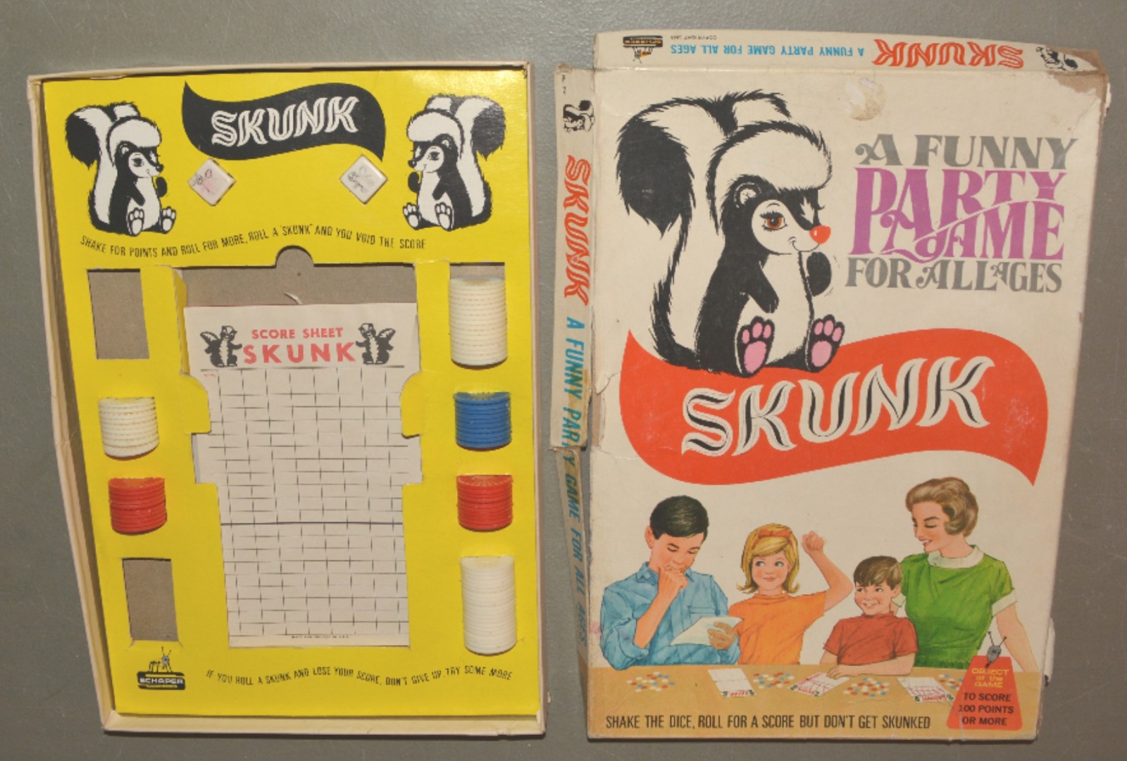 Vintage SKUNK party game for all ages – Schaper 1968