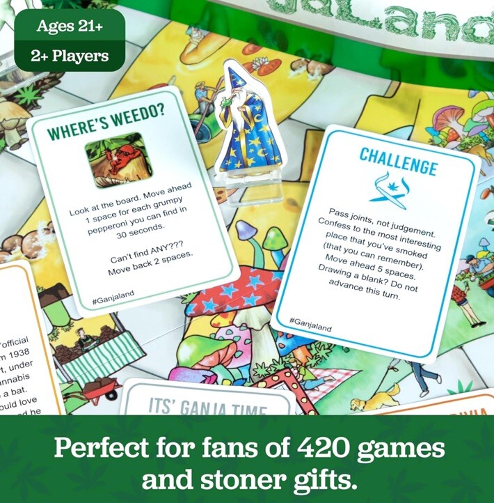 Ganjaland Board Game An Epic Weed Adventure for Adults Brand New Factory Sealed