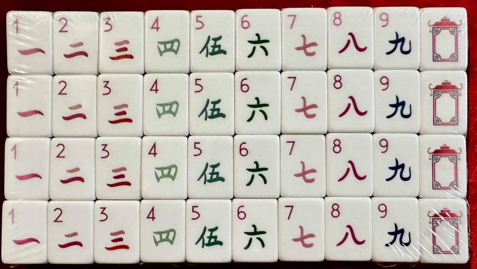 DARK GREEN – 4 Layer Acrylic Mahjong Tiles Full American Set 160 Tiles US SELLER