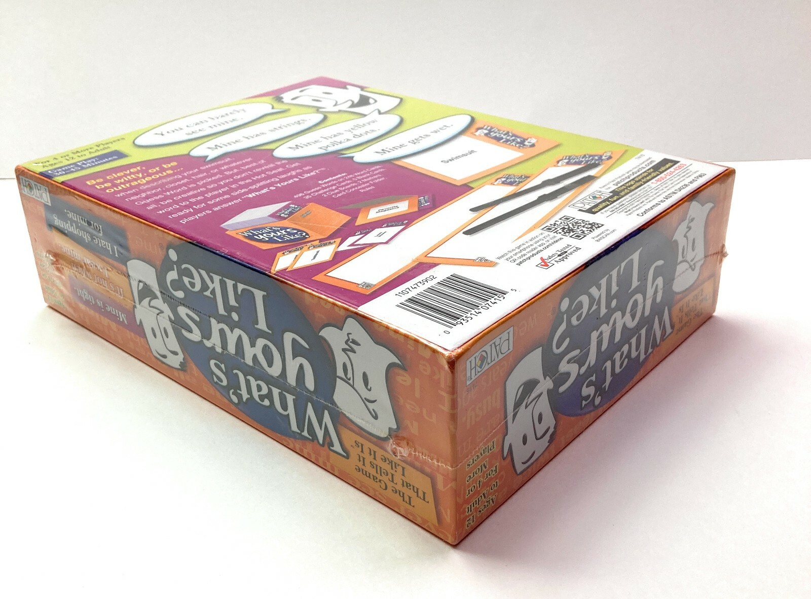 WHAT’S YOURS LIKE? – Patch Family & Party Board Card Game – 2007 New, Sealed