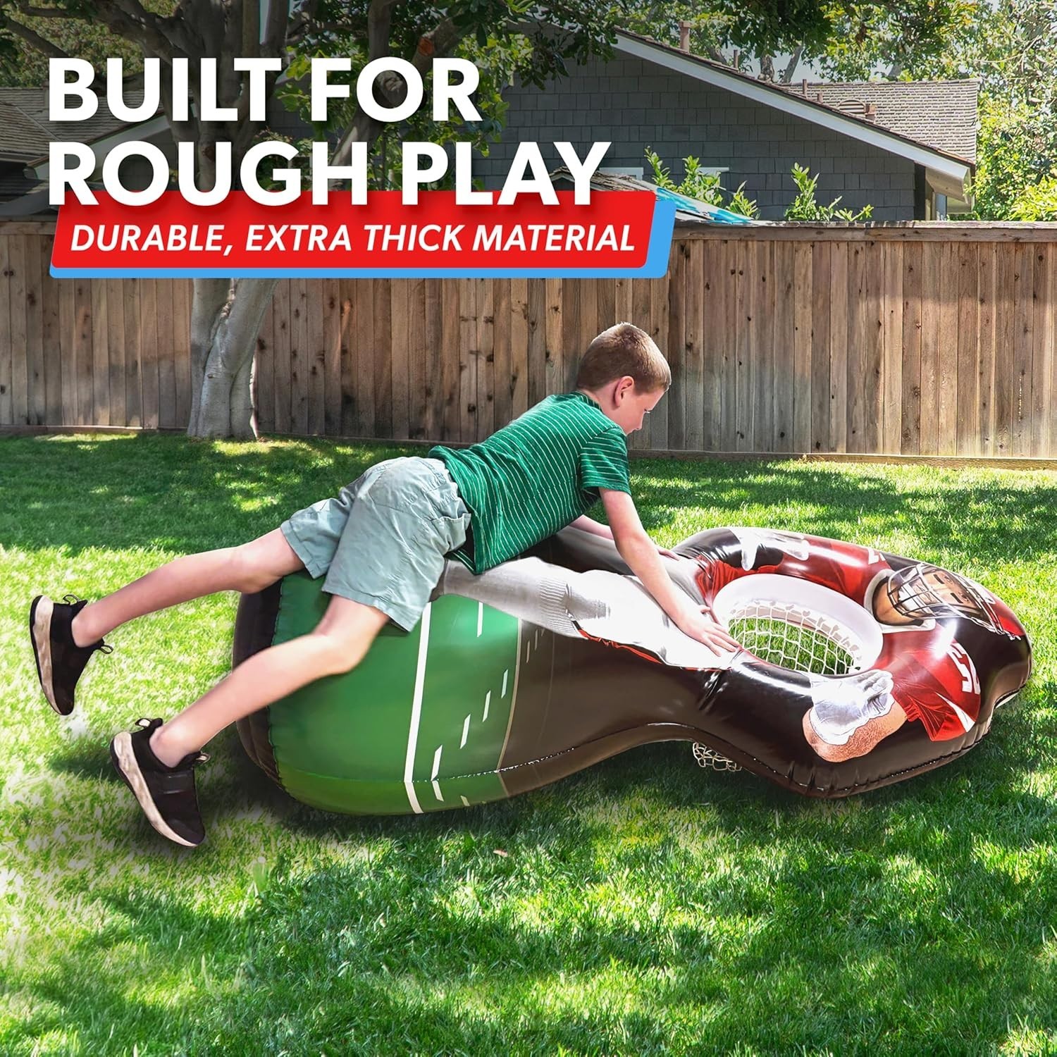 Inflatable Inflataman Football Challenge – 4 Rubber Balls & Scoreboard Included