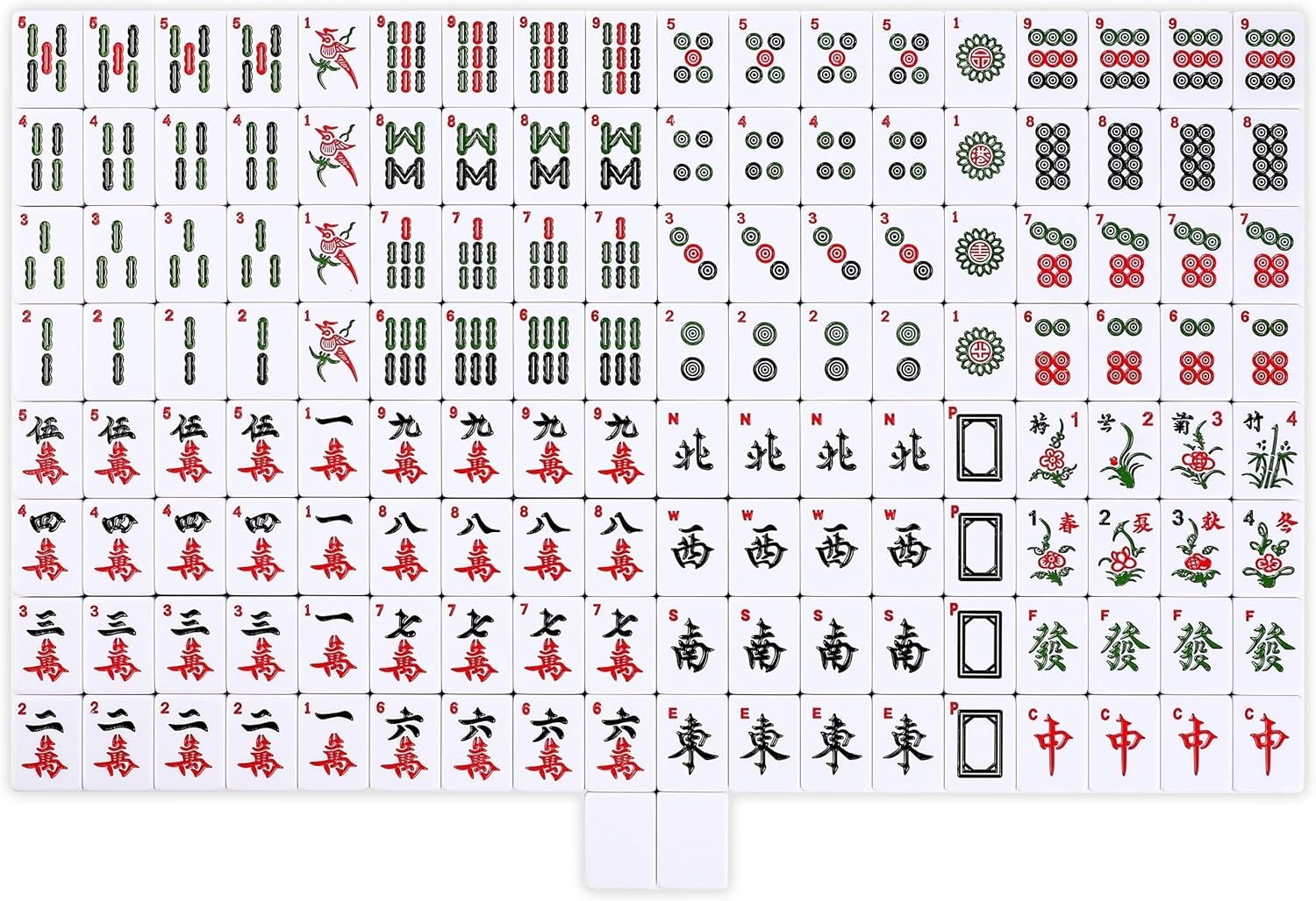 Mose Cafolo X-Large Chinese Mahjong Set with 146 Melamine Tiles & Travel Case