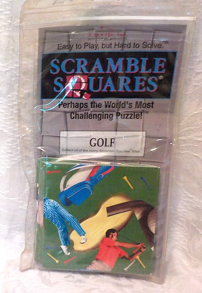 GOLF Tee Club Bunkers SCRAMBLE SQUARES Puzzle by B. Dazzle LN Favorite Golfer