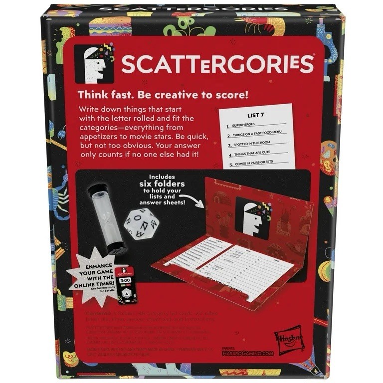Scattergories Classic Game 2 Or More Players QUICK-WIT CATEGORIES Ages 13+ P1