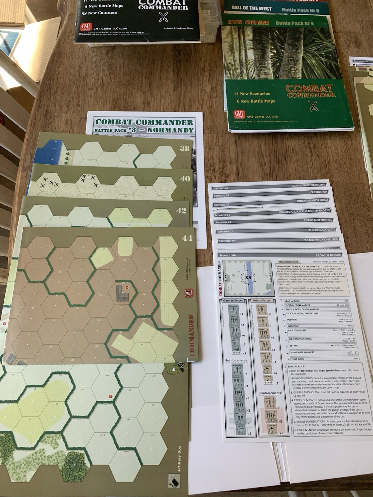 GMT Combat Commander GMT battle pack number 1-5, 7 Not sure complete Counters