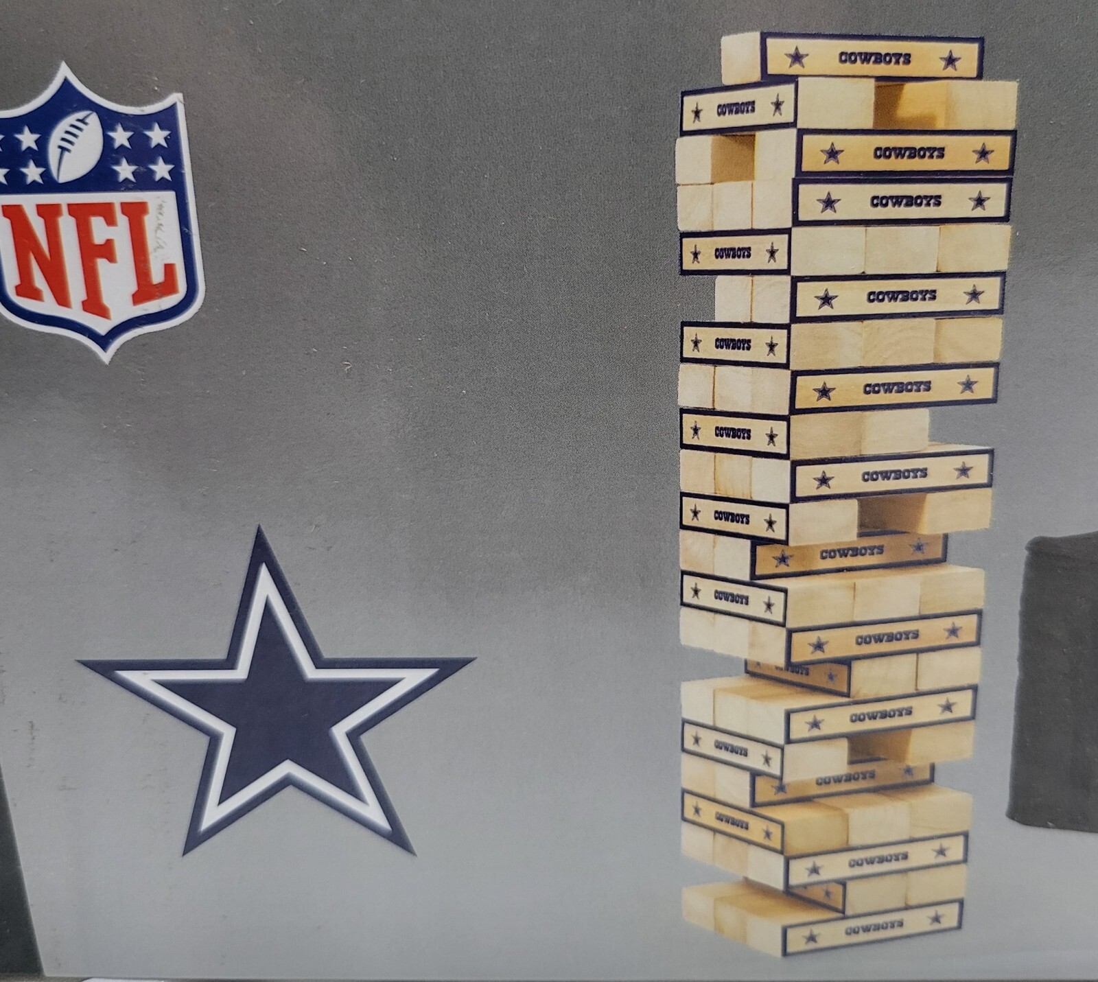 Solid Wood XL Stackers Block Stacking Game For Football Fans – Dallas Cowboys