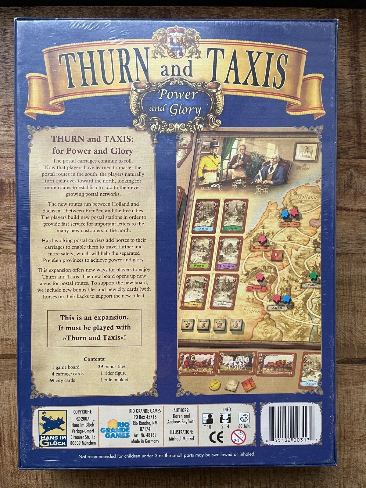 Thurn and Taxis All Roads Lead to Rome & Power and Glory board game expansions