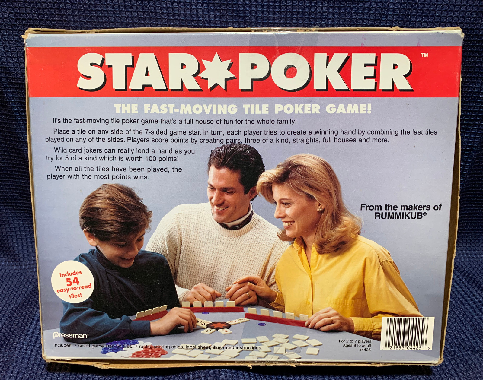 Star Poker Fast Moving Tile Poker Game 1994 Pressman