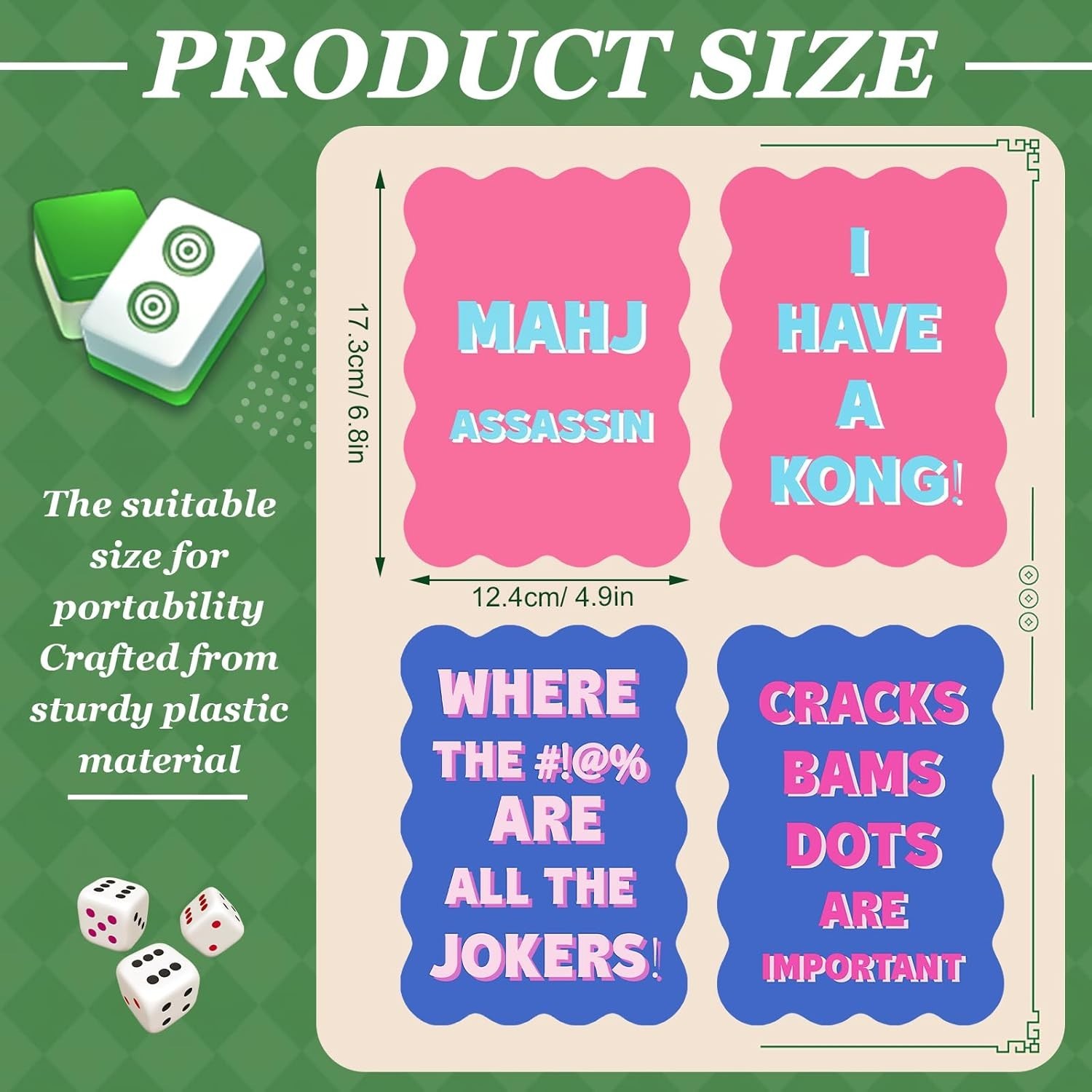 4 Pcs Mahjong Tile Mixer Shufflers for Mixing and Shuffling Tiles Plastic Mah…