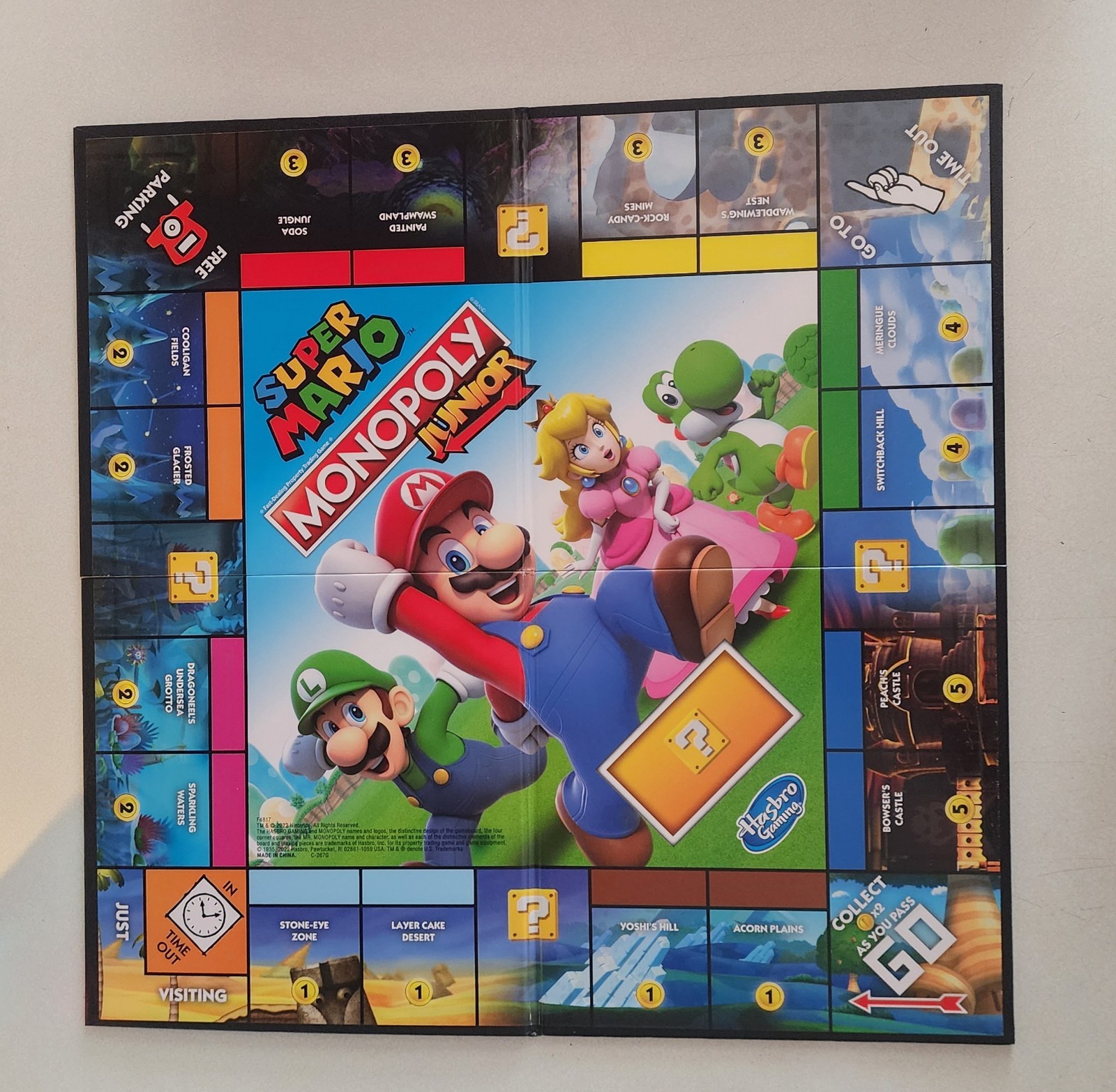 Monopoly Junior Super Mario Edition Board Game, Fun Kids’ Ages 5 and Up, Explore