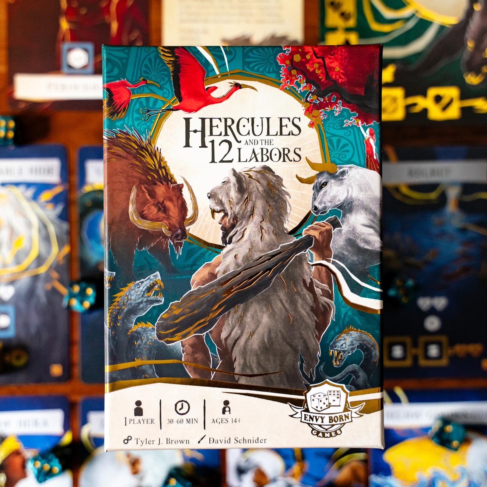 Envy Born Games Hercules And The 12 Labors Solo Card Dice Game Mythology