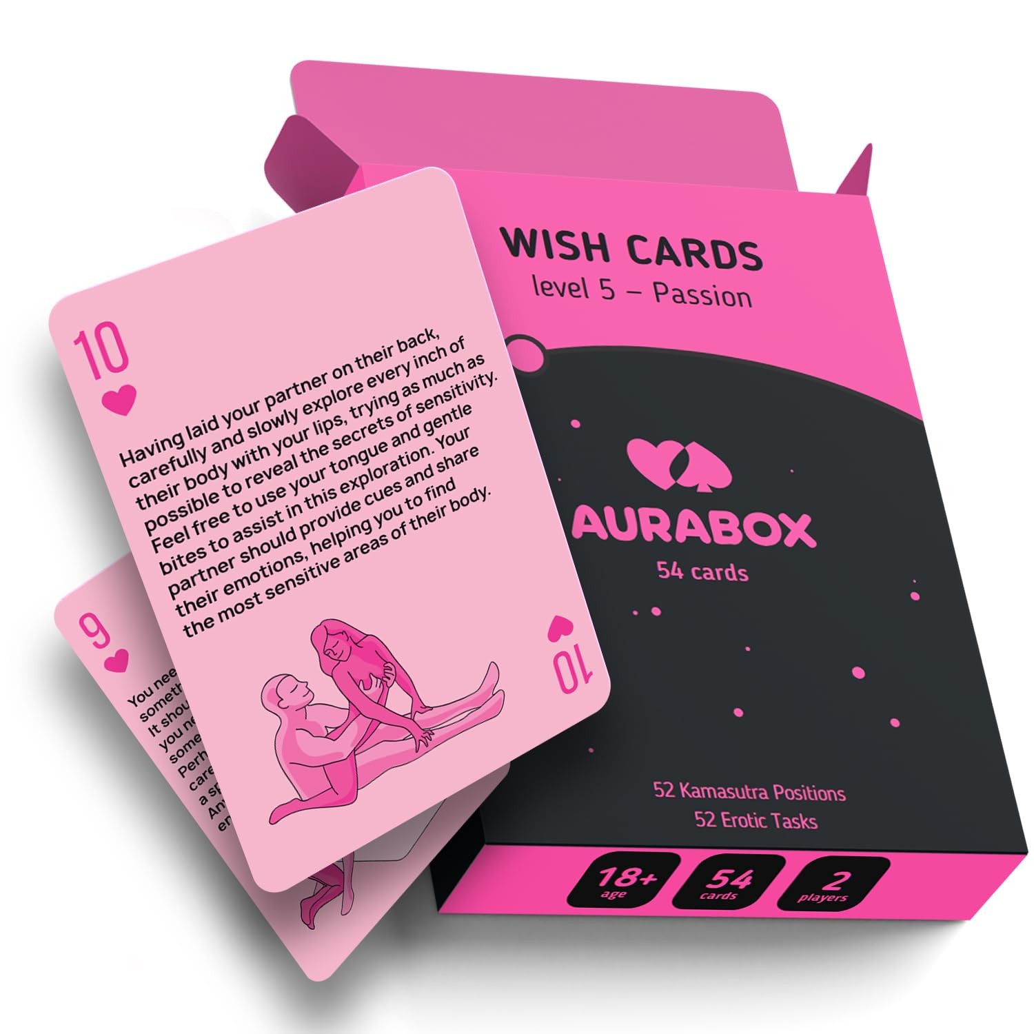 AURABOX Card Game for Couples with Adult Sexual Position Adventure Night Chal…