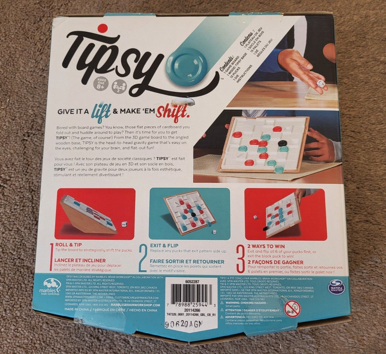 TIPSY 3D Gravity Board Game by Marbles Brain Workshop NEW
