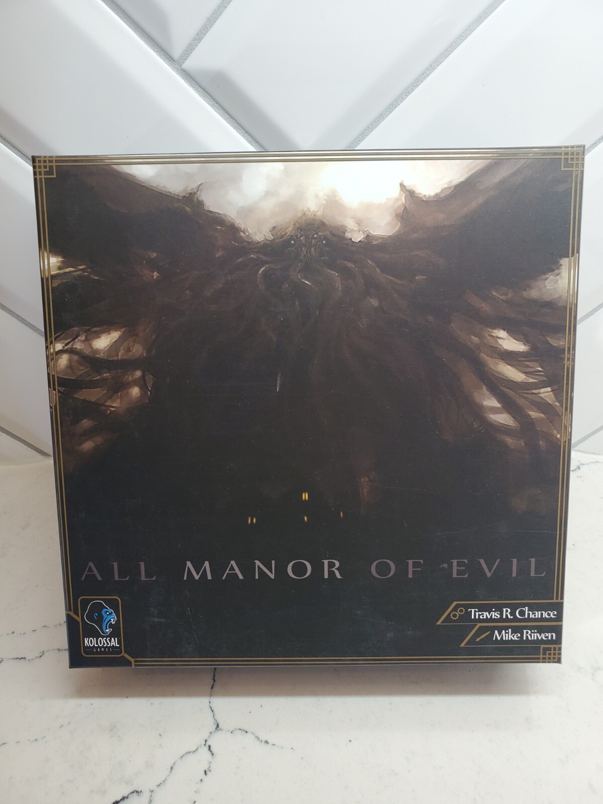 All Manor of Evil Board Game Kolossal Games Chance Riiven 2018 COMPLETE