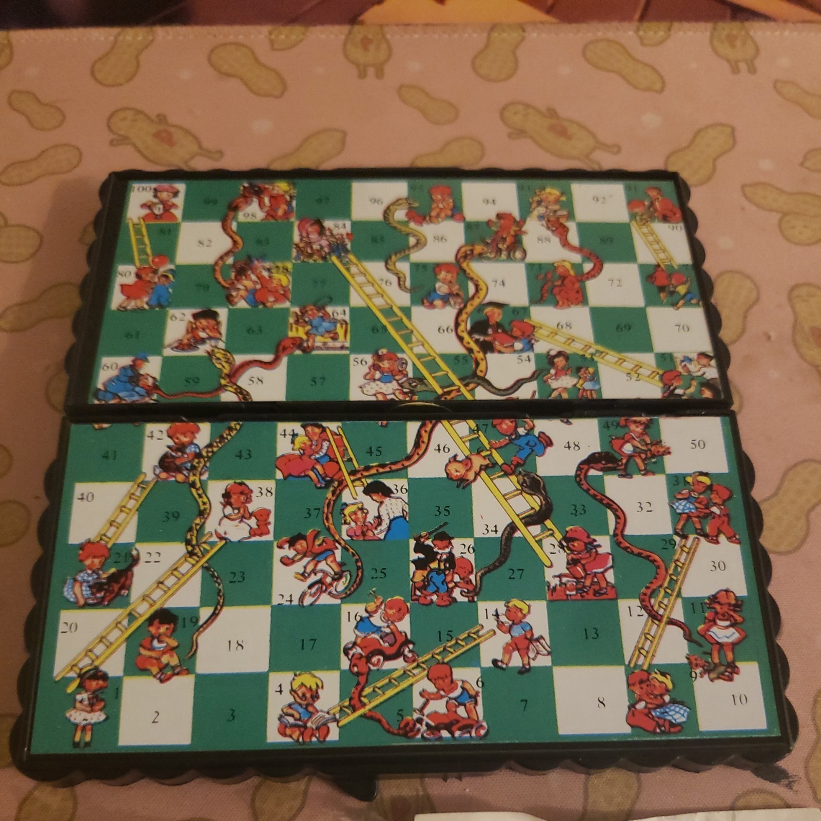 Pocket Mini Magnetic Travel Game Travel Snakes & Ladders Pocket Game Vintage Box