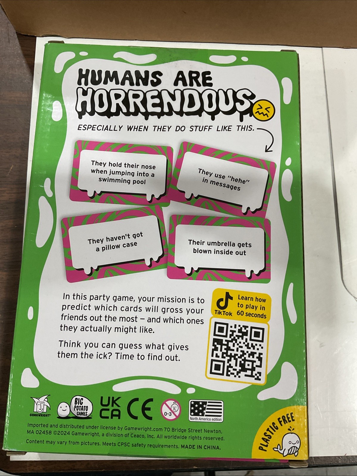 Big Potato Games Get The Ick Party Card Game Age 14+ 0759751900564 New
