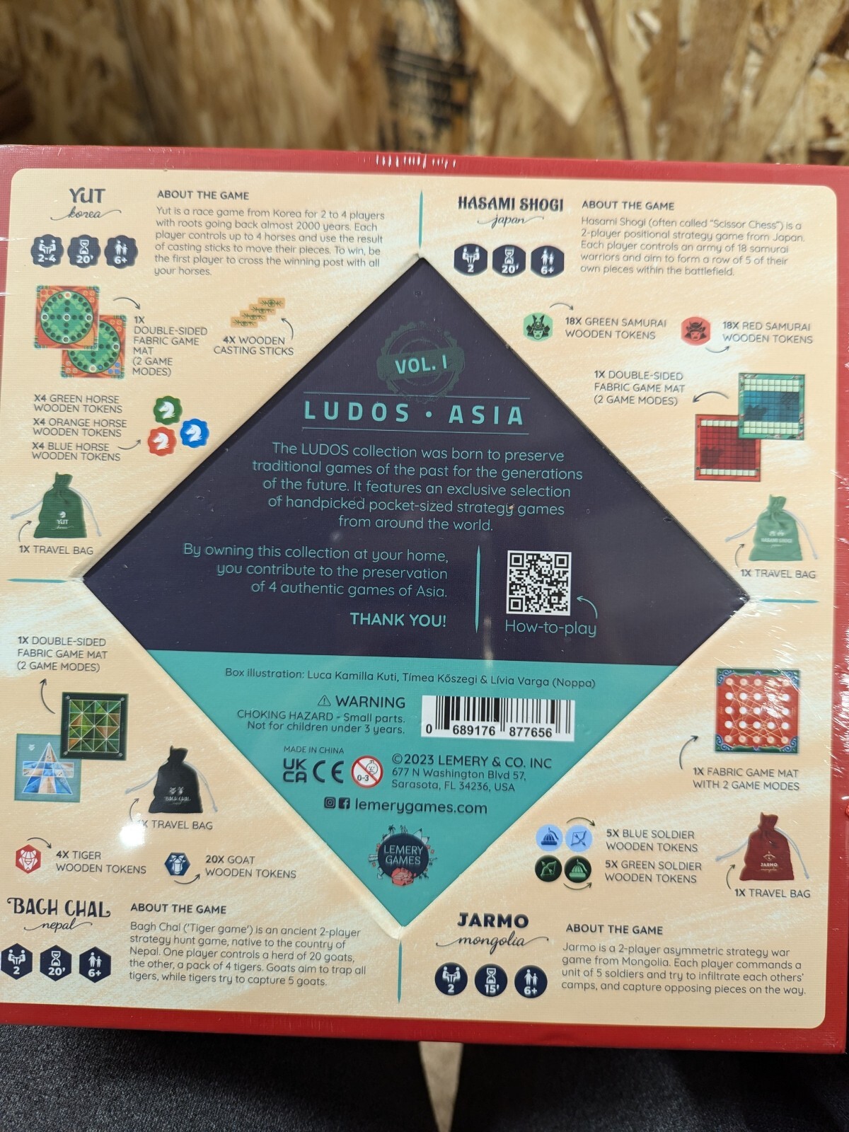 Lemery Game Abstract Game LUDOS Volume 1 – Ancient Games of Asia Deluxe (New)