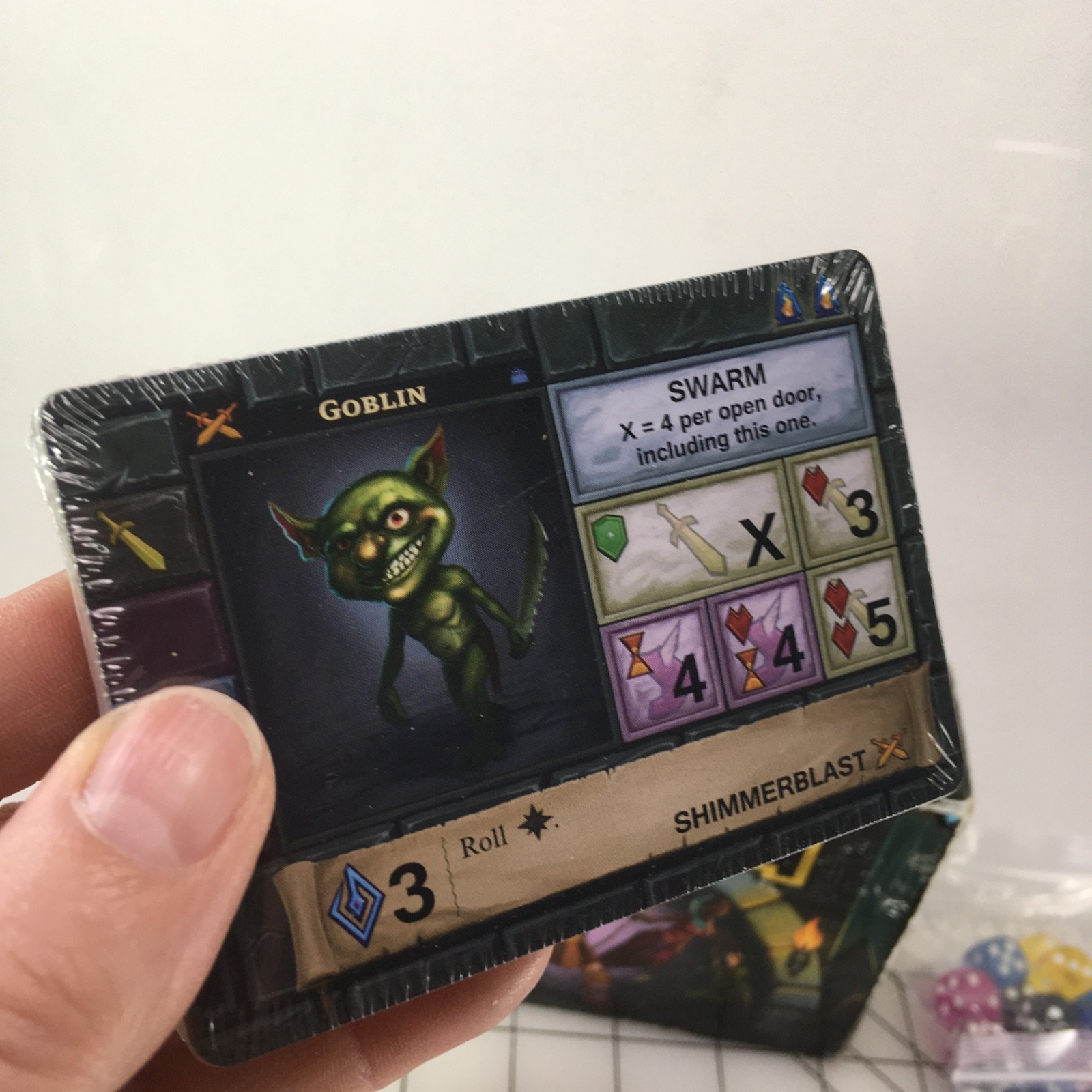 One Deck Dungeon Cooperative Dice Game for 1-2 Players Adventure BOX HAS WEAR